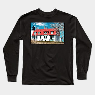 Sunny Spring Day at Point Betsy Lighthouse Long Sleeve T-Shirt